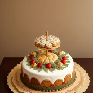 Deliciously Decorated Birthday Cupcake on Pink Plate