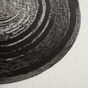 Digital Circle Texture Design with Phonograph Record and Ingot Block
