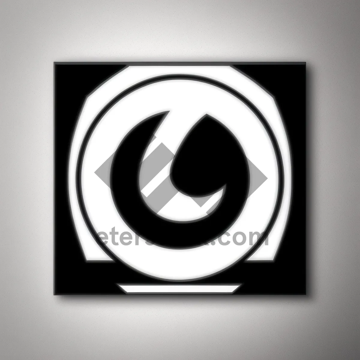 Picture of Modern 3D Black Button Icon with Shiny Web Design