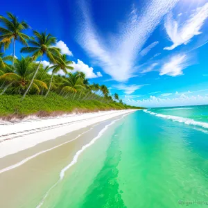 Tropical Paradise: Serene Beachscape with Azure Waters