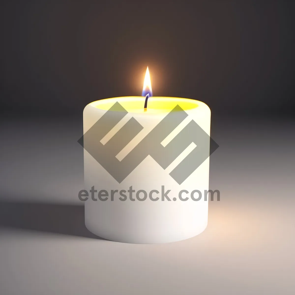 Picture of Illuminated Wax Flame: A Decorative Candle Symbol