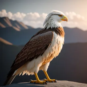  Majestic Bald Eagle with Piercing Yellow Eyes