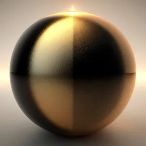 Glossy Glass Sphere Icon with 3D Reflection