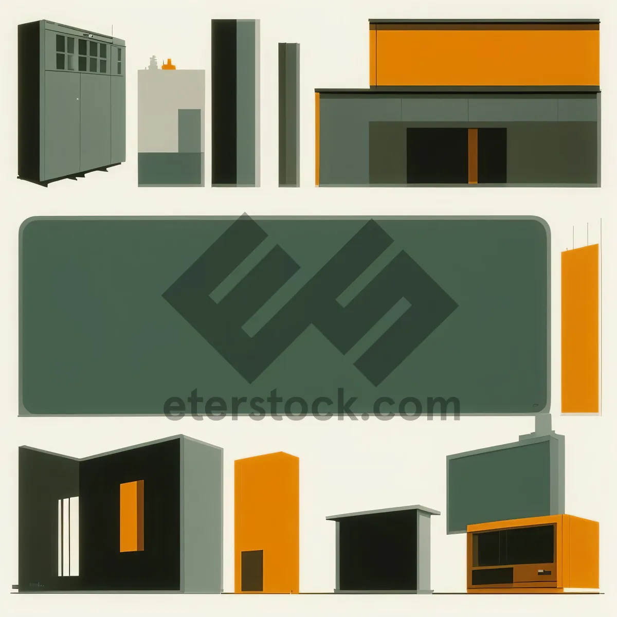 Picture of Professional Business Stationery Icon Set Design