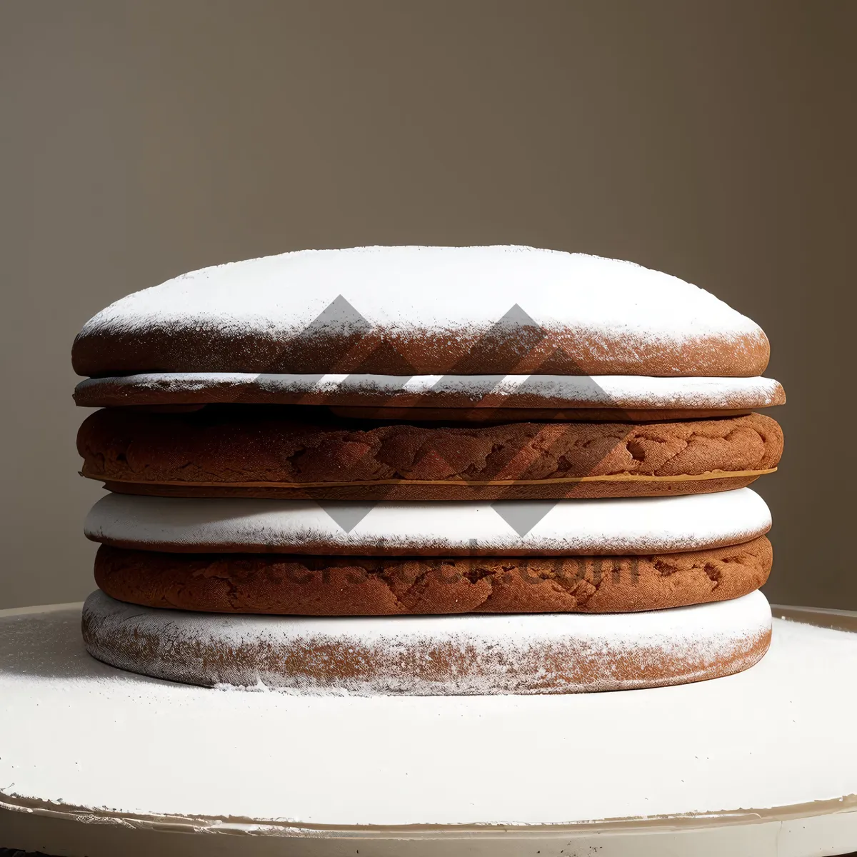 Picture of Delicious Chocolate Cake Stack for Breakfast