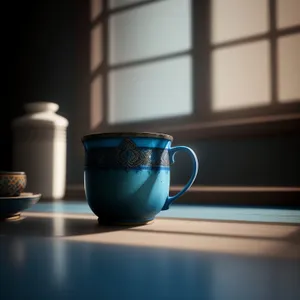 Hot Cup of Morning Brew on Saucer