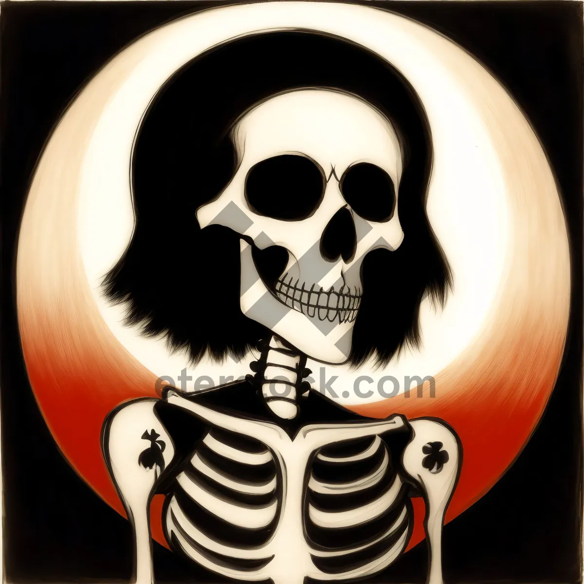 Picture of Sinister Skull - Cartoon Pirate's Poisonous Grin