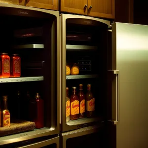 Modern Kitchen Cabinet with Buffet and Stove