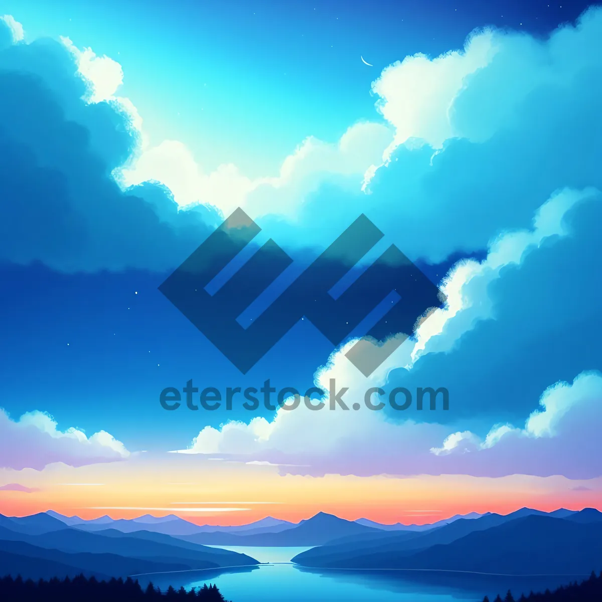 Picture of Vibrant Spring Sunrise in Colorful Sky