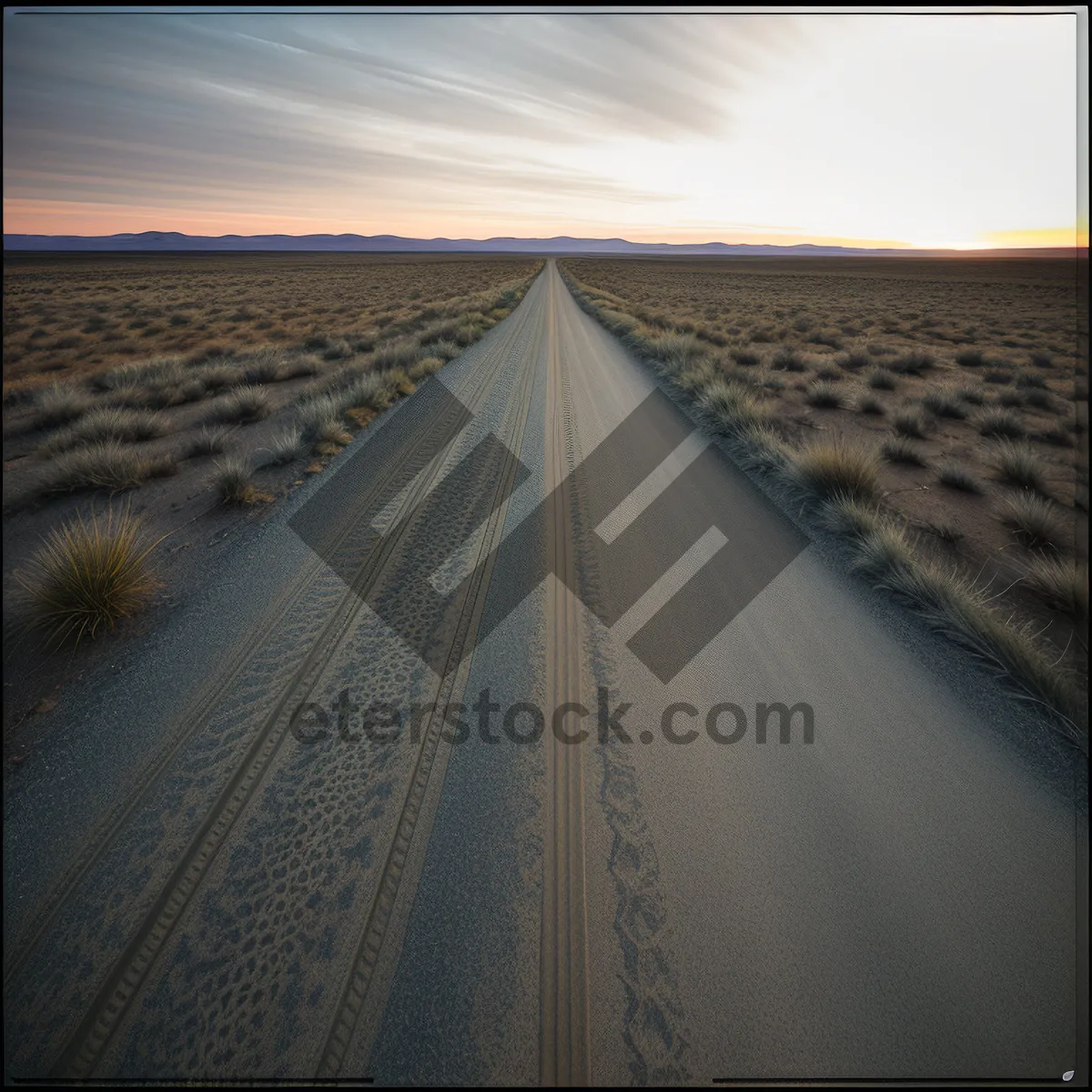 Picture of Speeding Through Sunset on the Highway