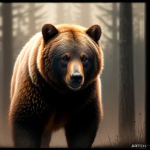 Furry Brown Bear in the Wild
