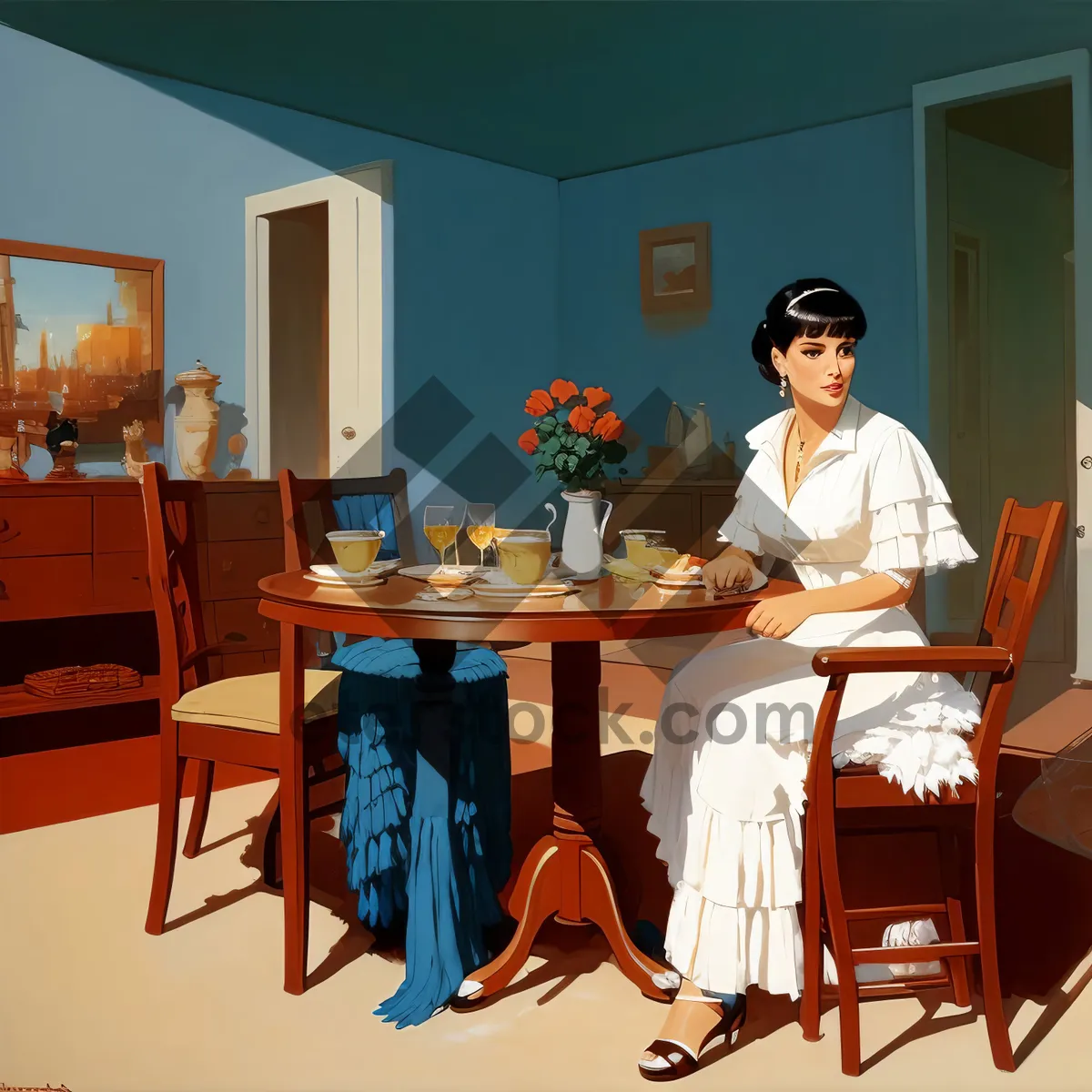 Picture of Modern director in a busy classroom office.