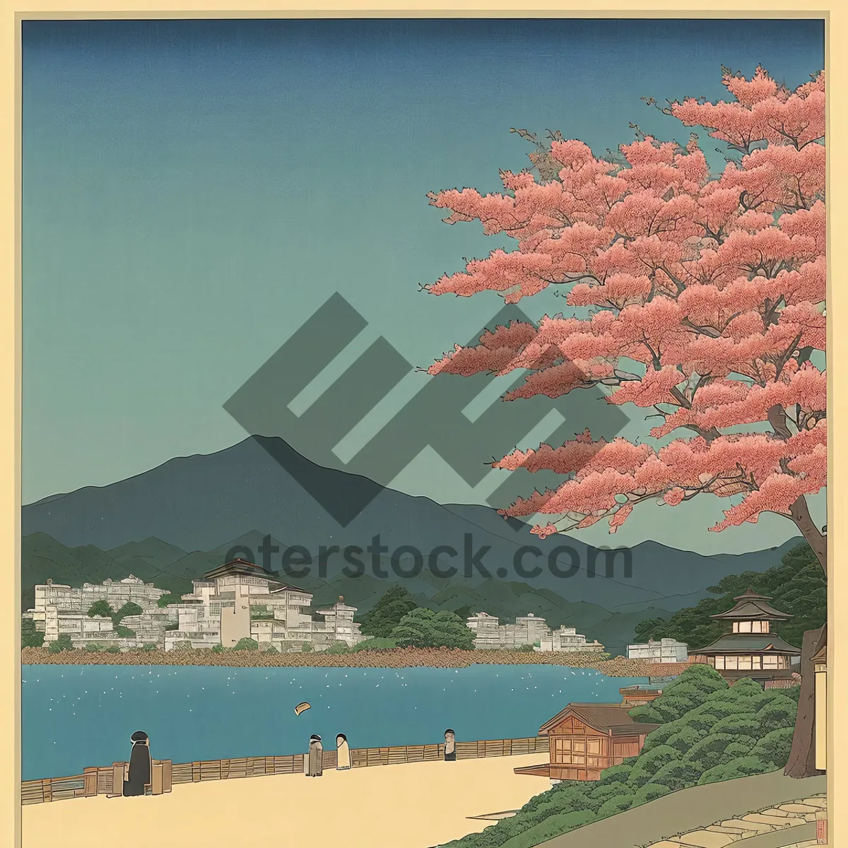 Picture of Summer Bliss: Tranquil Beach Paradise Under Sunny Sky