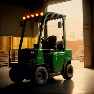 Heavy Machinery Forklift Truck in Industrial Work