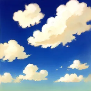 Vibrant Cumulus Summer Sky Landscape