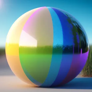 Globe Icon: Shiny Glass Sphere with World Map