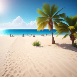 Sun-kissed Serenity: Tropical Paradise Beachscape