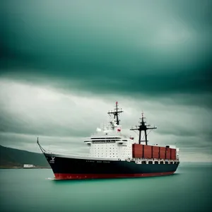 Maritime Cargo Ship at Port