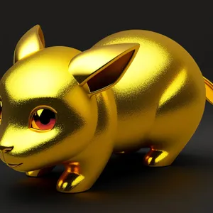 Fortune Keeper: Ceramic Piggy Bank Filled with Wealth