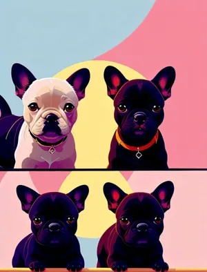 Cute Bulldog Puppy Portrait