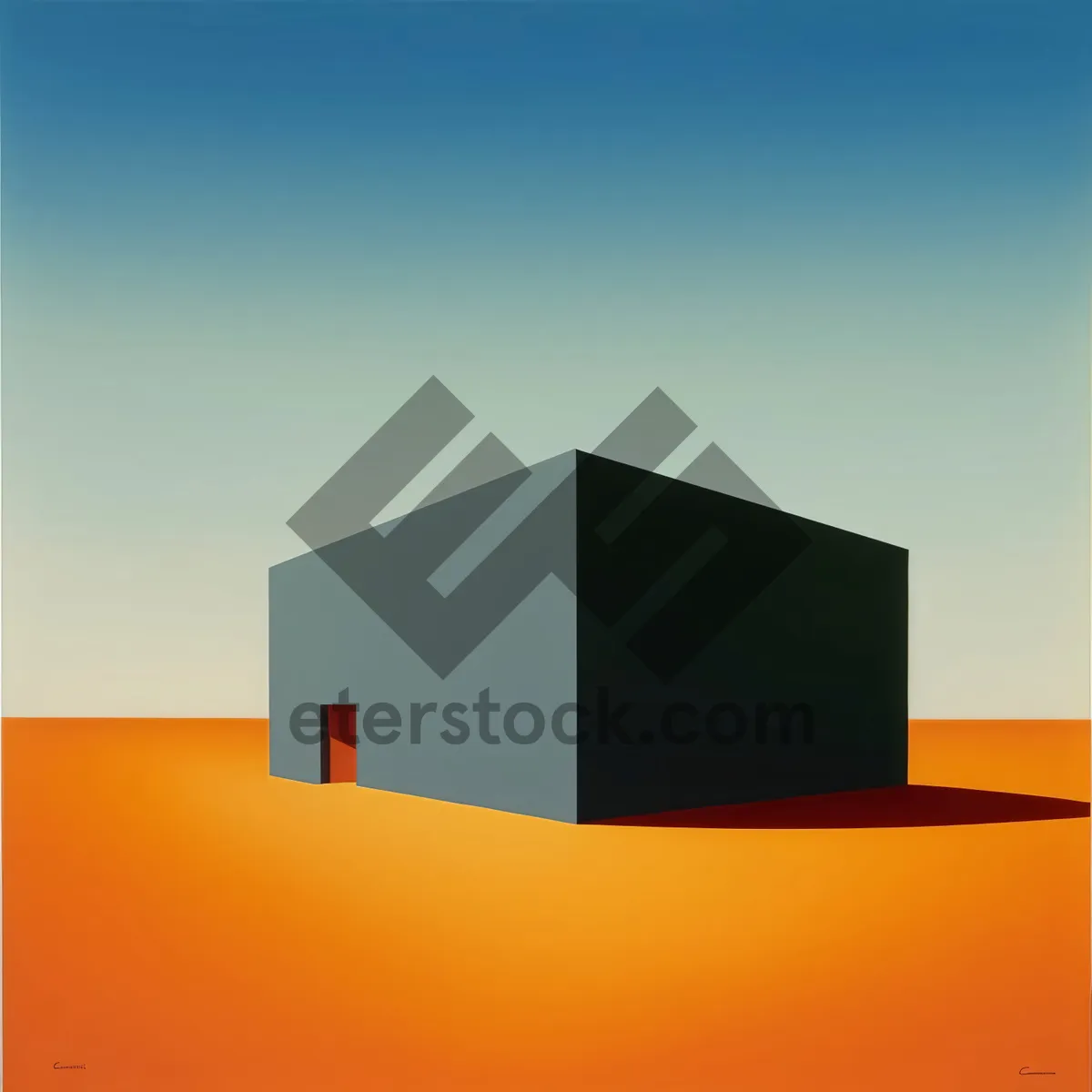 Picture of 3D house symbol for business design