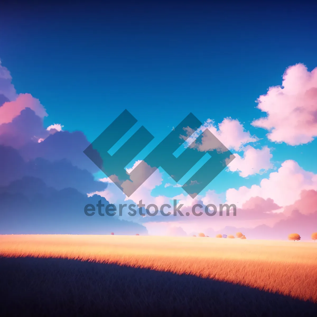 Picture of Vibrant Sunset over Clear Summer Landscape