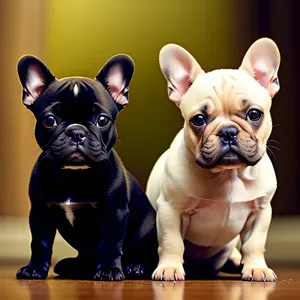 Charming Purebred Bulldog Puppy with Adorable Wrinkles