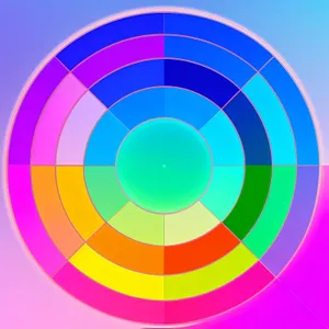 Vibrant Circle Swatch: Colorful Graphic Design Element