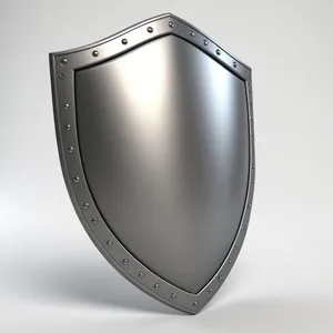Shiny glass shield emblem symbol design