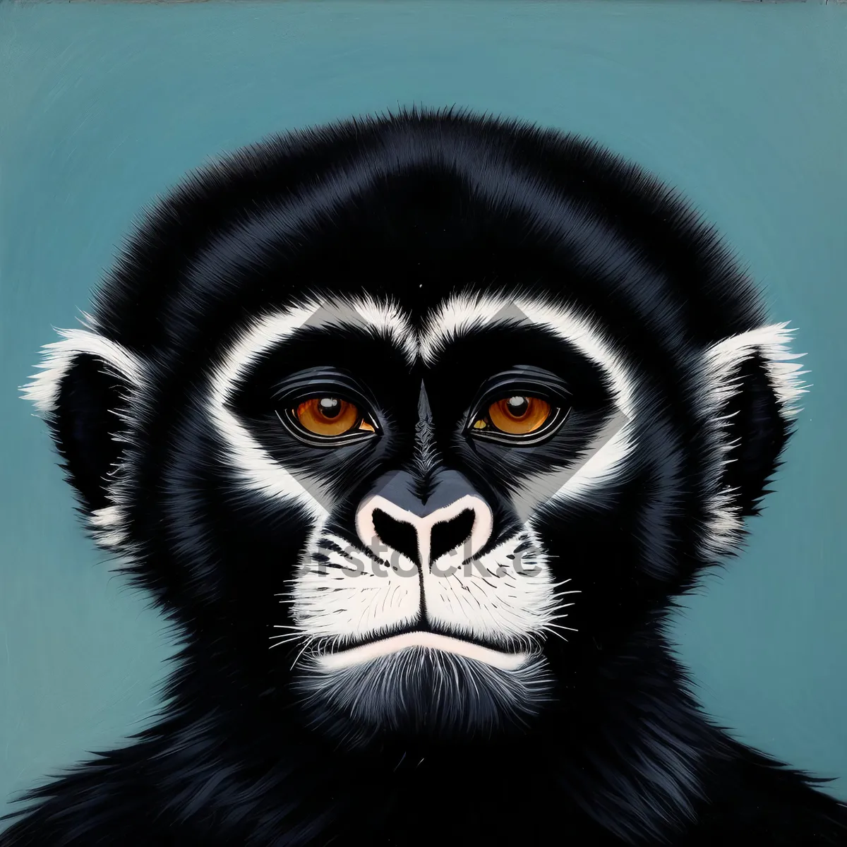 Picture of Wild Black Gibbon - Majestic Primate in Wildlife
