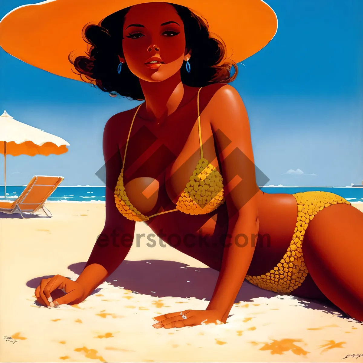 Picture of Sun-kissed Beach Babe in Bikini Bliss