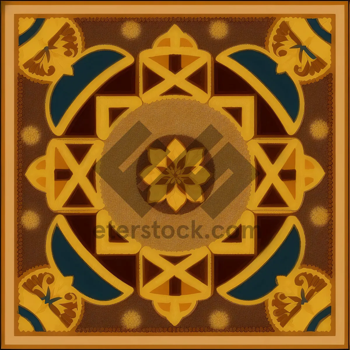 Picture of Antique Floral Arabesque Tile Design