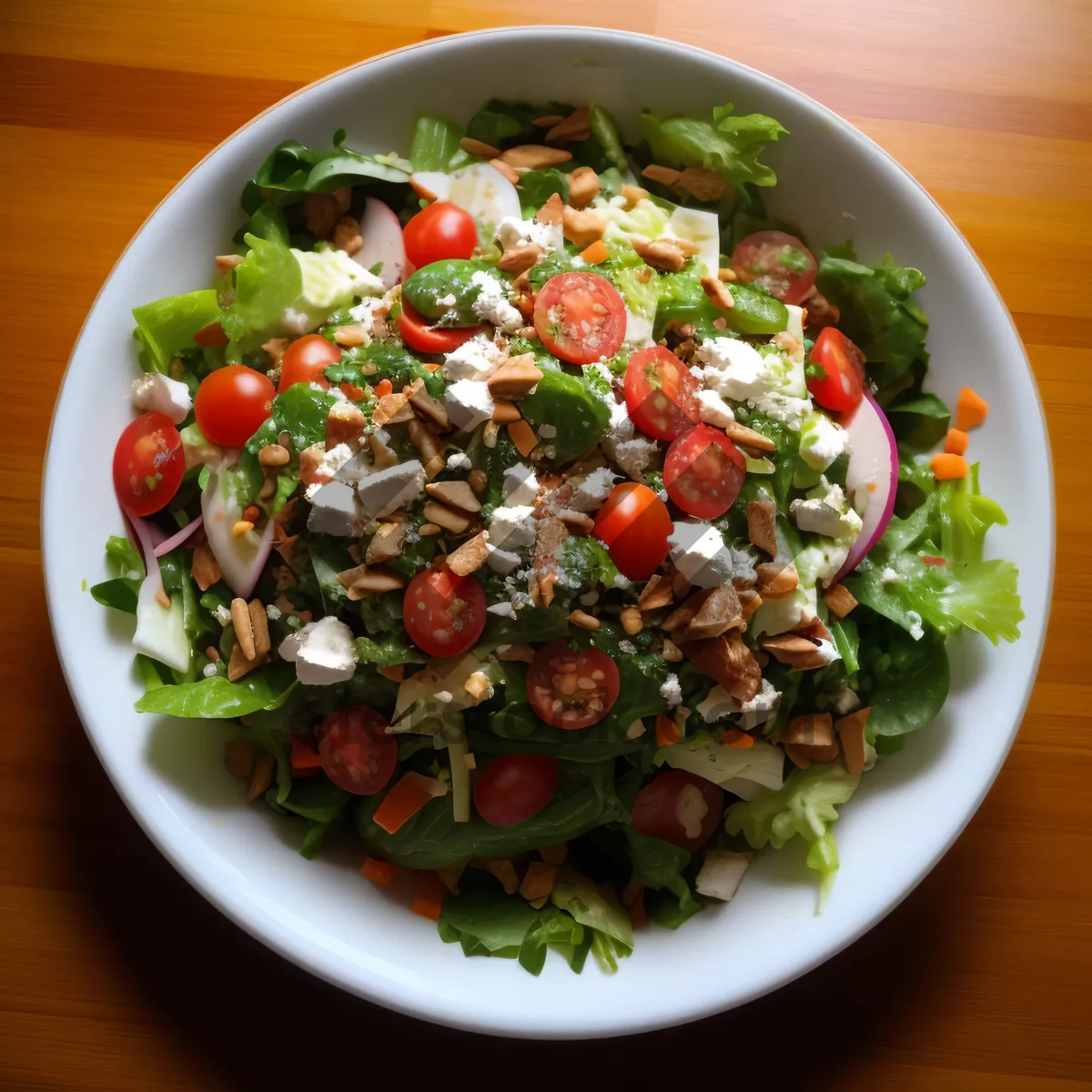 Picture of Healthy Vegetarian Chickpea Salad with Fresh Tomatoes