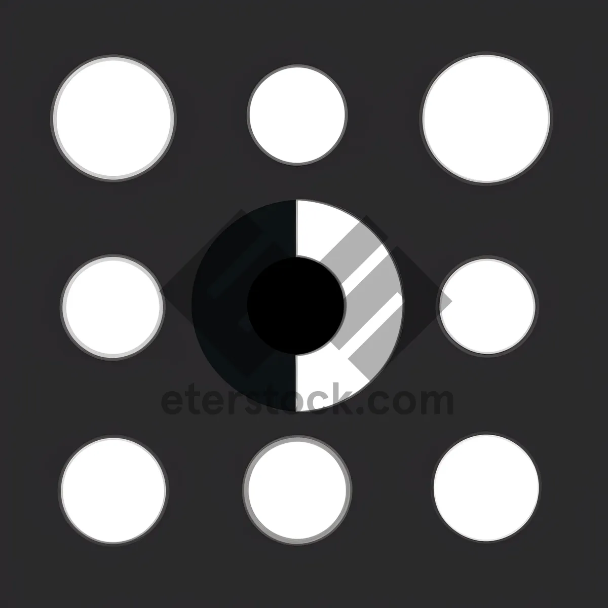 Picture of Polka Dot Circle Web Button Set