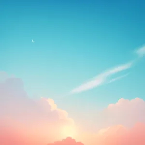 Bright Summer Sky with Colorful Clouds