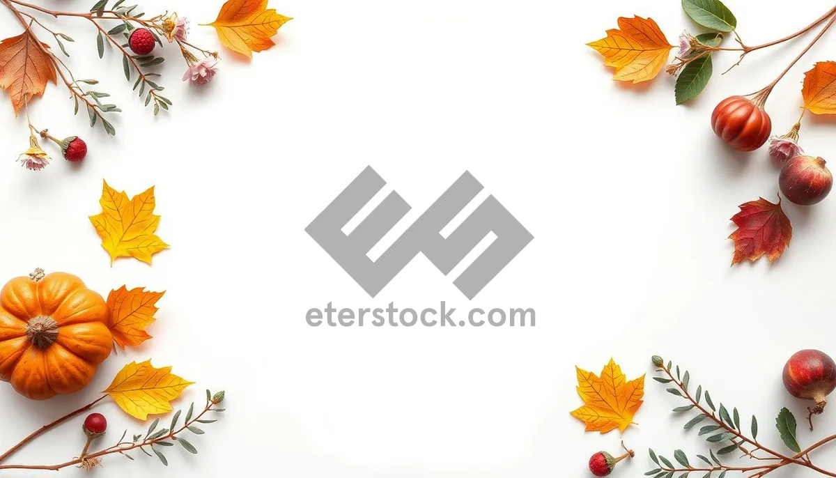 Picture of Summer Floral Frame with Orange and Yellow Flowers