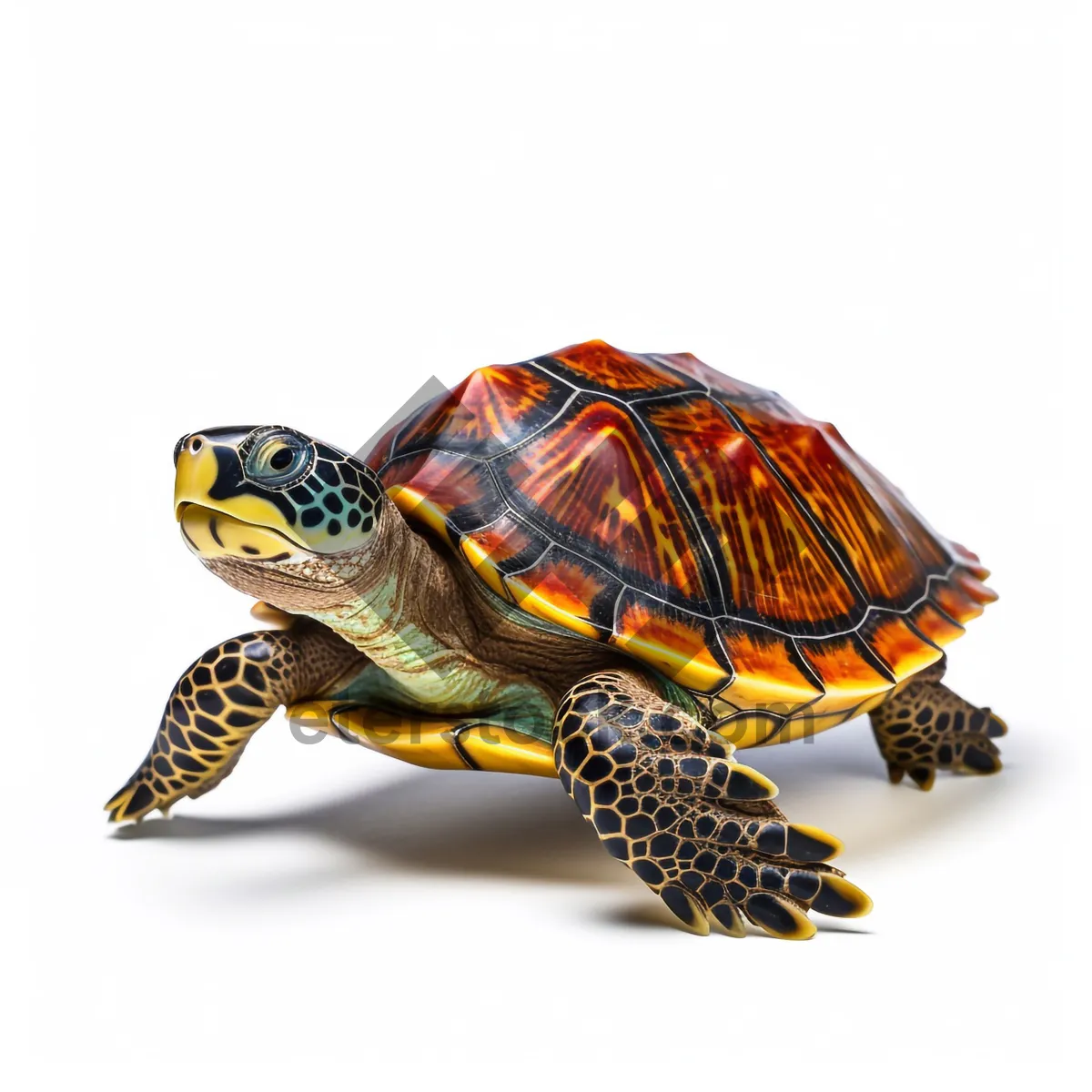 Picture of Desert Tortoise with Protective Shell in Wildlife Habitat