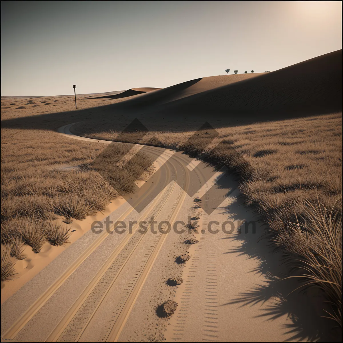 Picture of Endless Journey Through Desert Plains