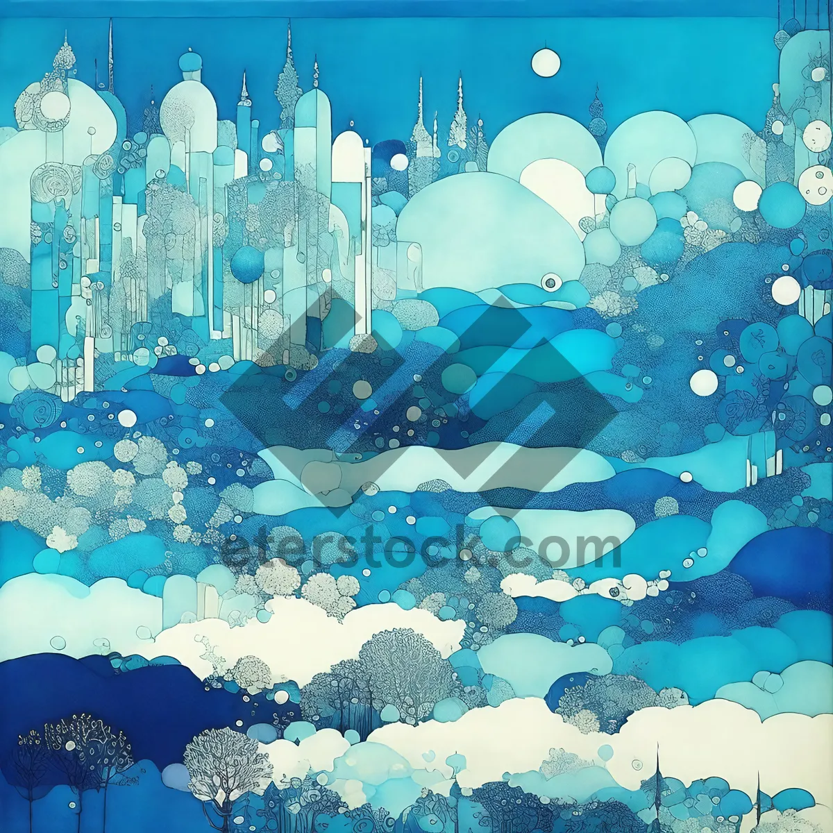 Picture of Winter Snowflake Decoration Pattern Backdrop.