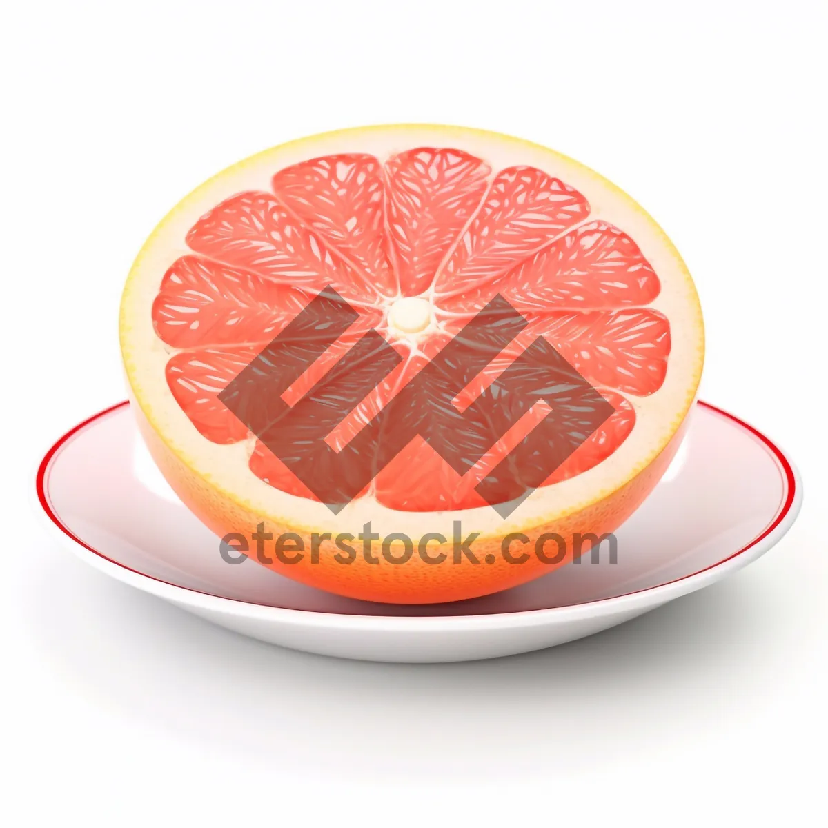 Picture of Fresh and Healthy Citrus Fruit Salad with Lemon Slice.