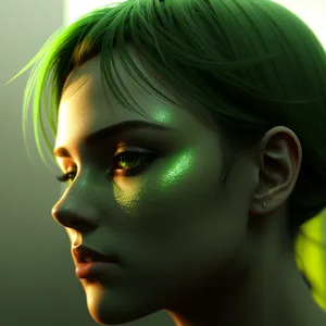 Stunning Close-up Portrait of an Attractive Fashion Model