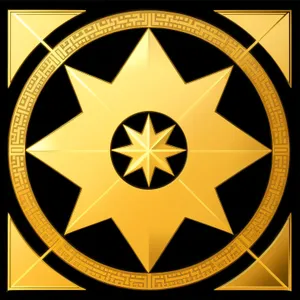 Black and Yellow Hazard Sign Icon