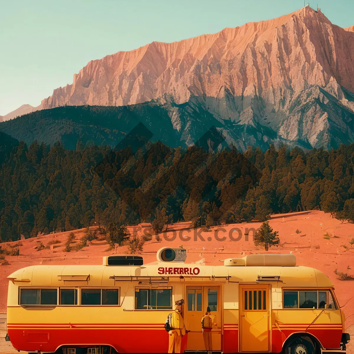 Picture of Mountain-Scape Road Trip: Majestic Transport Through Sky-High Peaks