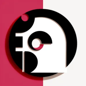 Symbolic Black Cartoon Icon: Video Disk Sign