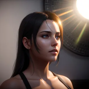 Sultry Brunette Smasher: Sensual Cover Girl with Attractive Face