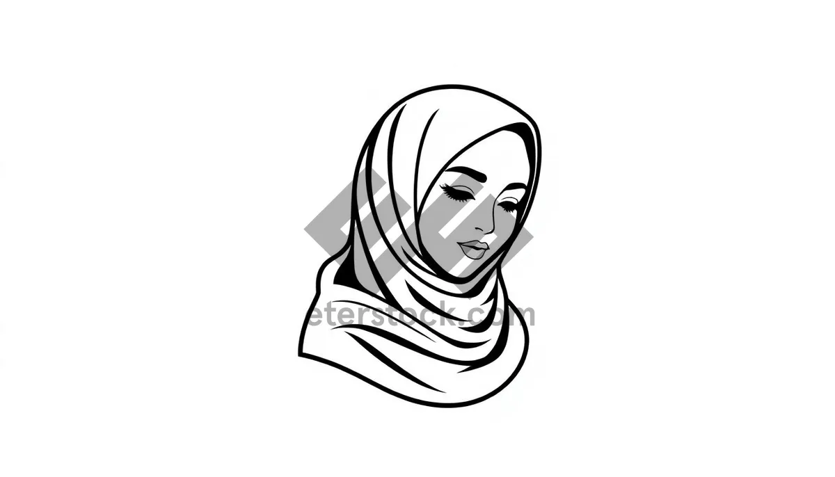 Picture of Cheerful cartoon housewife in clip art drawing