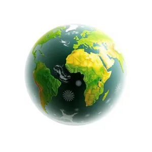 3D Earth Globe Icon Image