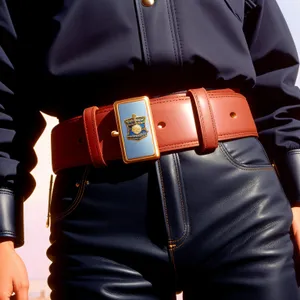 Businessman holding black leather briefcase