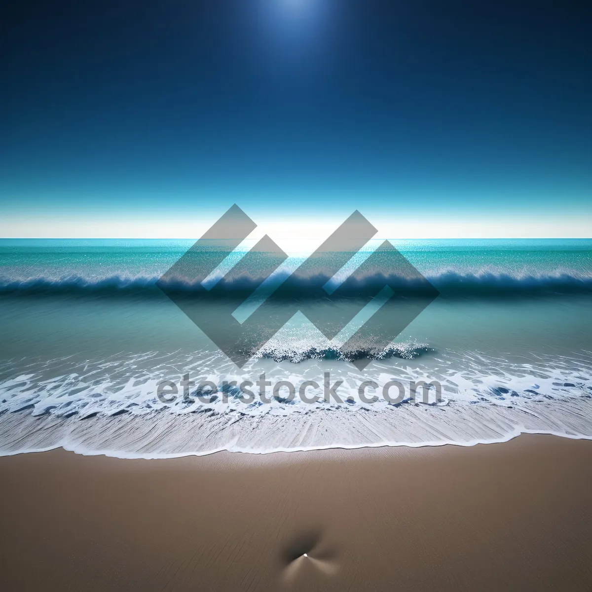 Picture of Serene Seascape: Sun-kissed Beach and Turquoise Waters