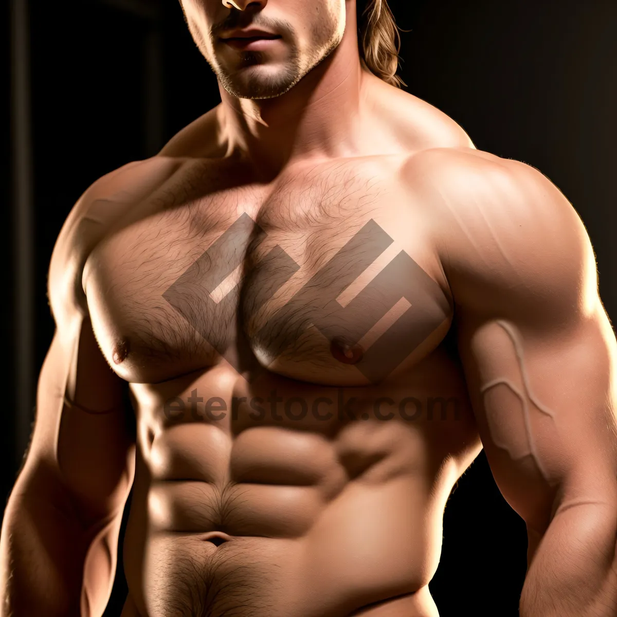 Picture of Muscular Black Bodybuilder: Sensual and Attractive